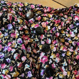 High waisted floral skirt